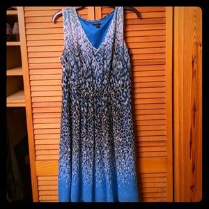 Ann Taylor blue pattern dress